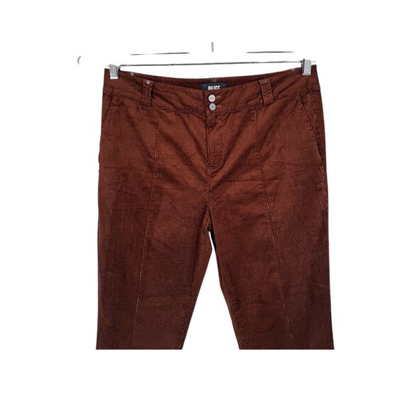 Paige Pants Naomi Seaming Details Double Button bootcut brown size 32 - Picture 3 of 8